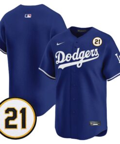 Team Jersey Blank Los Angeles Dodgers Roberto Clemente Tribute Patch Vapor Premier Limited Stitched