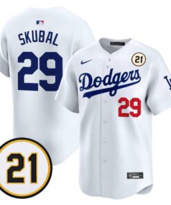 Tarik Skubal Jersey #29 Los Angeles Dodgers Roberto Clemente Tribute Patch Vapor Premier Limited Stitched
