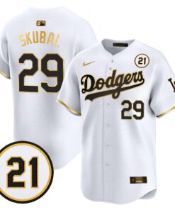 Tarik Skubal Jersey #29 Los Angeles Dodgers Roberto Clemente Tribute Patch Vapor Premier Limited Stitched