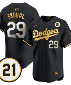 Tarik Skubal Jersey #29 Los Angeles Dodgers Roberto Clemente Tribute Patch Vapor Premier Limited Stitched