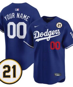 Los Angeles Dodgers Roberto Clemente Tribute Patch Vapor Premier Limited Custom Jersey - All Stitched