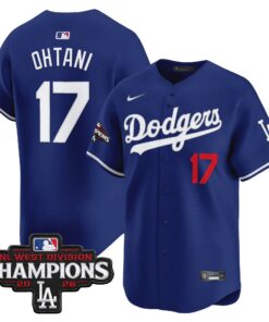 Shohei Ohtani Jersey #17 Los Angeles Dodgers NL West Division Champions Patch Vapor Premier Limited Stitched