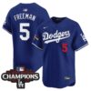 Freddie Freeman Jersey #5 Los Angeles Dodgers NL West Division Champions Patch Vapor Premier Limited Stitched - Top Design Fan Freddie Freeman Jersey #5 Los Angeles Dodgers NL West Division Champions Patch Vapor Premier Limited Stitched