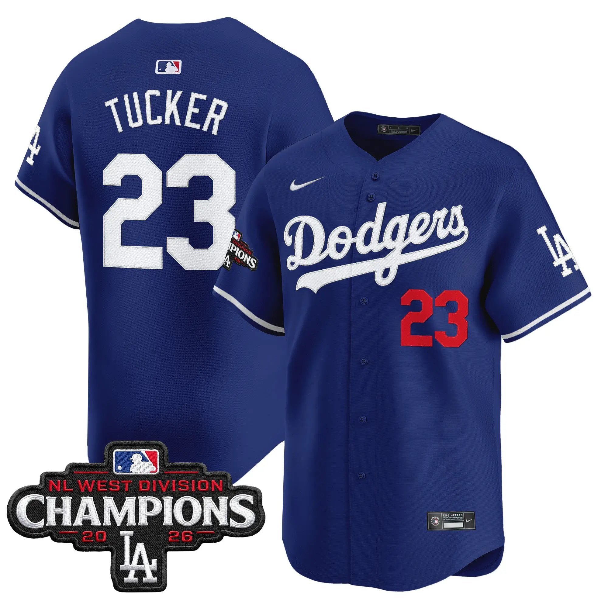 Kyle Tucker Jersey #23 Los Angeles Dodgers NL West Division Champions Patch Vapor Premier Limited Stitched - Top Design Fan Kyle Tucker Jersey #23 Los Angeles Dodgers NL West Division Champions Patch Vapor Premier Limited Stitched