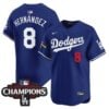 Kike Hernandez Jersey #8 Los Angeles Dodgers NL West Division Champions Patch Vapor Premier Limited Stitched