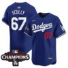 Vin Scully Jersey #67 Los Angeles Dodgers NL West Division Champions Patch Vapor Premier Limited Stitched - Top Design Fan Vin Scully Jersey #67 Los Angeles Dodgers NL West Division Champions Patch Vapor Premier Limited Stitched