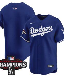 Team Jersey Blank Los Angeles Dodgers NL West Division Champions Patch Vapor Premier Limited Stitched