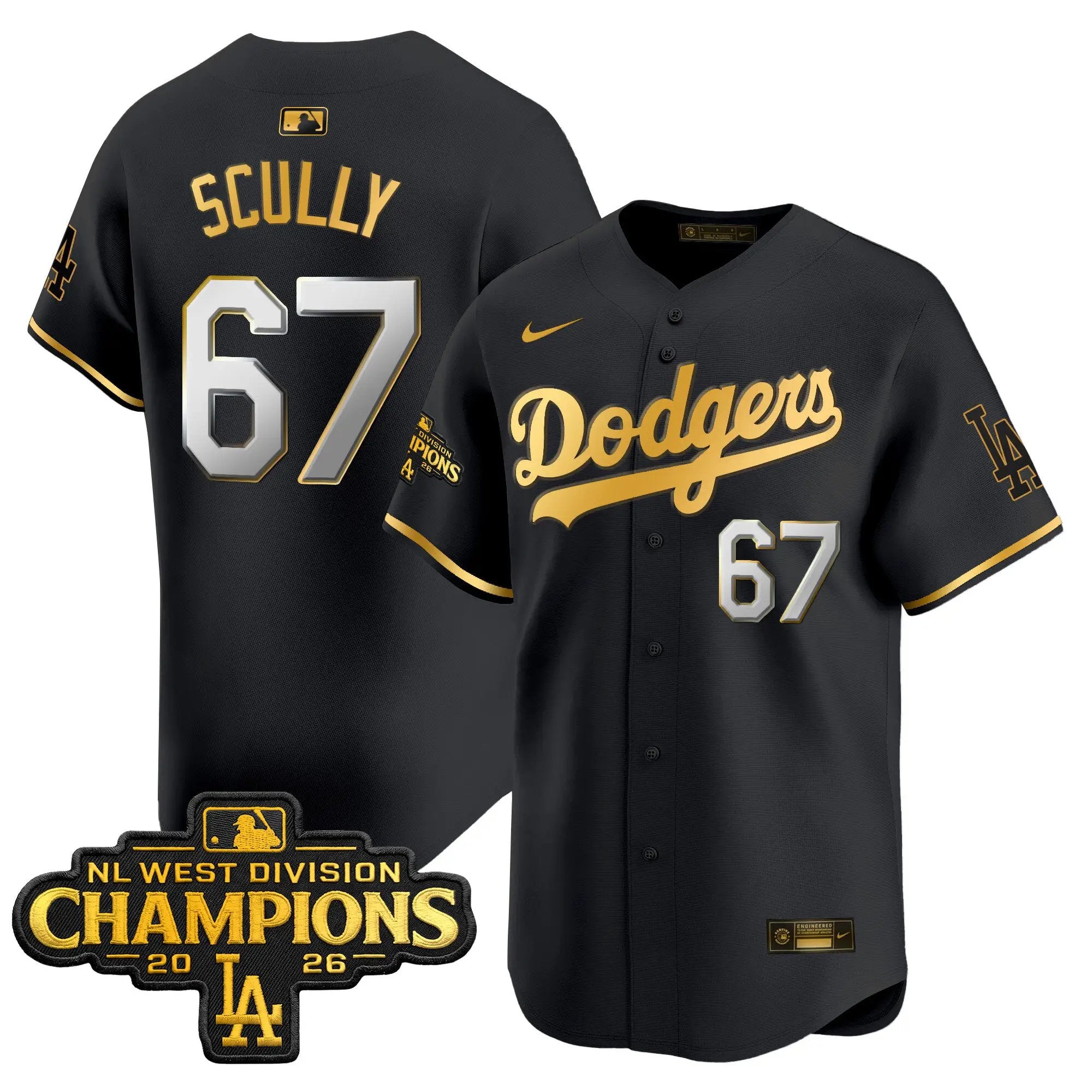 vin-scully-jersey-67-los-angeles-dodgers-nl-west-division-champions-patch-vapor-premier-limited-stitched-05 - Top Design Fan Vin Scully Jersey #67 Los Angeles Dodgers NL West Division Champions Patch Vapor Premier Limited Stitched