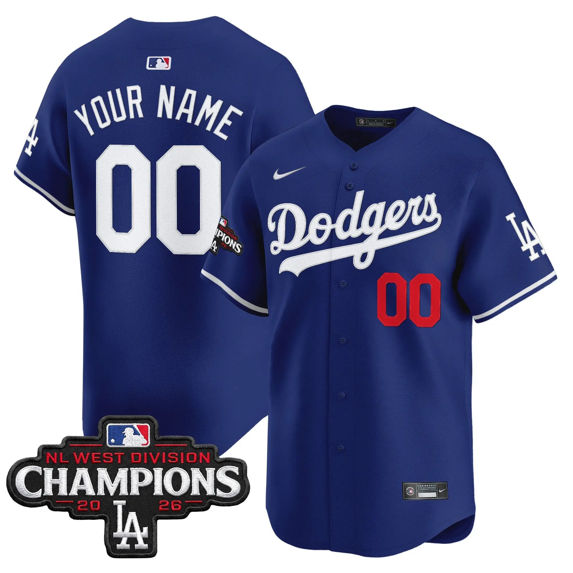 Los Angeles Dodgers NL West Division Champions Patch Vapor Premier Limited Custom Jersey - All Stitched - Top Design Fan Los Angeles Dodgers NL West Division Champions Patch Vapor Premier Limited Custom Jersey - All Stitched