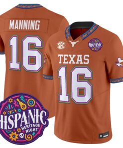 Arch Manning Jersey #16 Texas Longhorns 2026 Latino Heritage Month Vapor Limited All Stitched