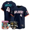 Luis Arraez Jersey #4 San Diego Padres 2026 City Connect Vapor Premier Limited Tony Gwynn Patch Stitched - Top Design Fan Luis Arraez Jersey #4 San Diego Padres 2026 City Connect Vapor Premier Limited Tony Gwynn Patch Stitched