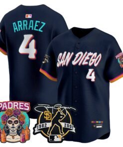 Luis Arraez Jersey #4 San Diego Padres 2026 City Connect Vapor Premier Limited Tony Gwynn Patch Stitched
