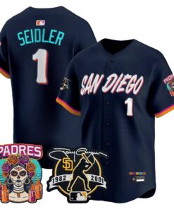 Peter Seidler Jersey #1 San Diego Padres 2026 City Connect Vapor Premier Limited Tony Gwynn Patch Stitched