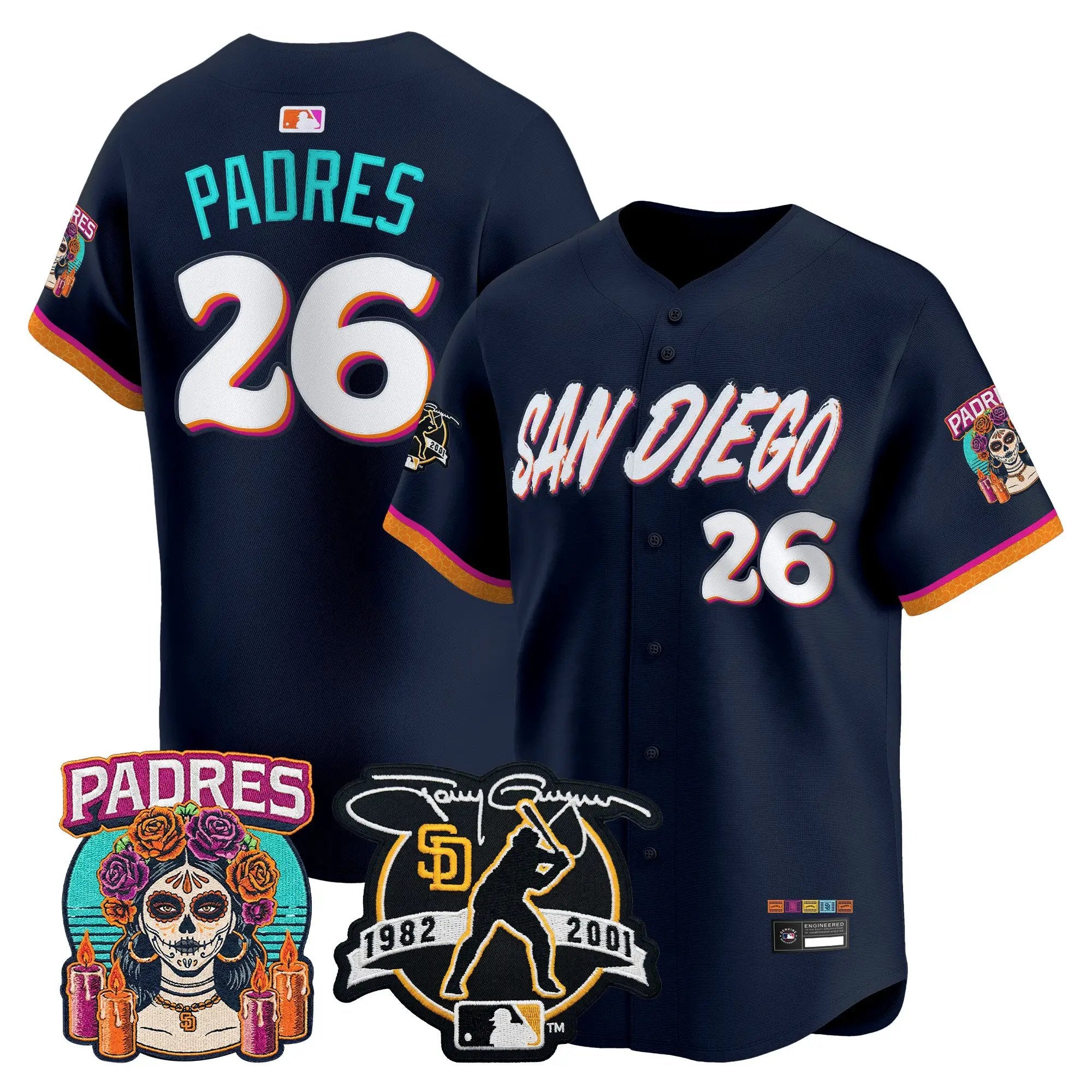 Padres Jersey #26 San Diego Padres 2026 City Connect Vapor Premier Limited Tony Gwynn Patch Stitched - Top Design Fan Padres Jersey #26 San Diego Padres 2026 City Connect Vapor Premier Limited Tony Gwynn Patch Stitched