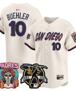 Walker Buehler Jersey #10 San Diego Padres 2026 City Connect Vapor Premier Limited Tony Gwynn Patch Stitched