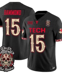 Will Hammond Jersey #15 Texas Tech Red Raiders Día de los Muertos Vapor Limited All Stitched