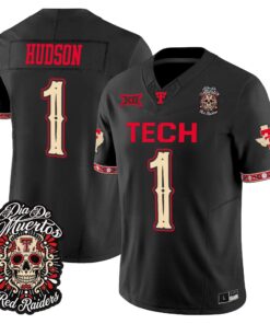 Micah Hudson Jersey #1 Texas Tech Red Raiders Día de los Muertos Vapor Limited All Stitched