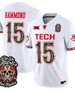 Will Hammond Jersey #15 Texas Tech Red Raiders Día de los Muertos Vapor Limited All Stitched