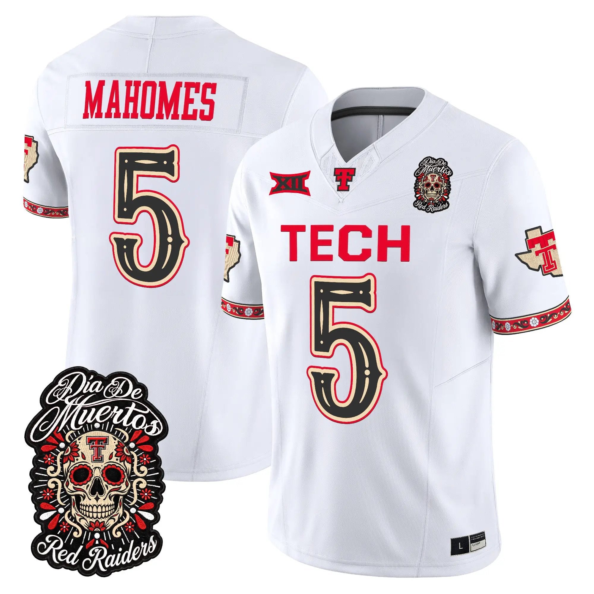 patrick-mahomes-jersey-5-texas-tech-red-raiders-dia-de-los-muertos-vapor-limited-all-stitched-03 - Top Design Fan Patrick Mahomes Jersey #5 Texas Tech Red Raiders Día de los Muertos Vapor Limited All Stitched