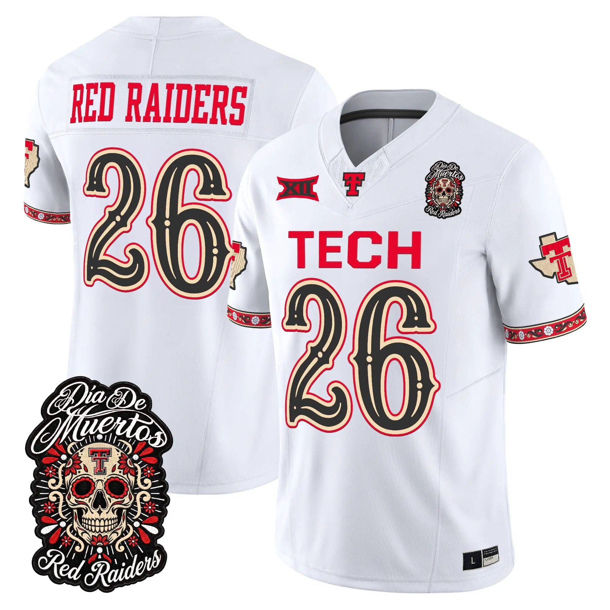 red-raiders-jersey-26-texas-tech-red-raiders-dia-de-los-muertos-vapor-limited-all-stitched-03 - Top Design Fan Red Raiders Jersey #26 Texas Tech Red Raiders Día de los Muertos Vapor Limited All Stitched