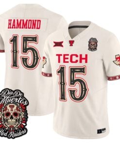 Will Hammond Jersey #15 Texas Tech Red Raiders Día de los Muertos Vapor Limited All Stitched