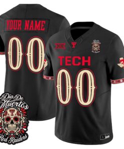 Texas Tech Red Raiders Día de los Muertos Vapor Limited Custom Jersey - All Stitched