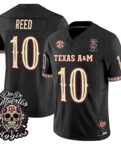 Marcel Reed Jersey #10 Texas A&M Aggies Día de los Muertos Vapor Limited All Stitched
