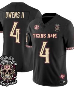 Rueben Owens II Jersey #4 Texas A&M Aggies Día de los Muertos Vapor Limited All Stitched