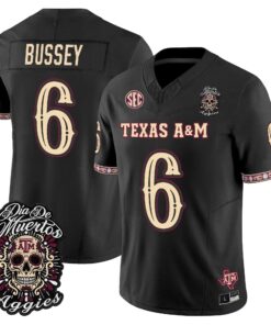 Terry Bussey Jersey #6 Texas A&M Aggies Día de los Muertos Vapor Limited All Stitched