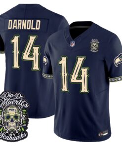 Seattle Seahawks Día de los Muertos Vapor Limited Jersey - All Stitched