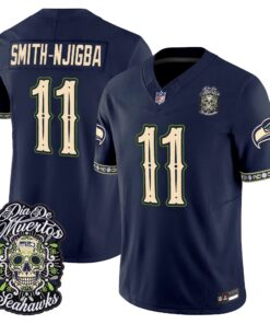 Seattle Seahawks Día de los Muertos Vapor Limited Jersey - All Stitched