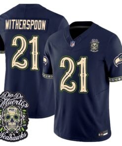 Seattle Seahawks Día de los Muertos Vapor Limited Jersey - All Stitched