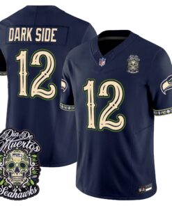 Seattle Seahawks Día de los Muertos Vapor Limited Jersey - All Stitched