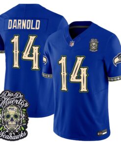 Seattle Seahawks Día de los Muertos Vapor Limited Jersey - All Stitched