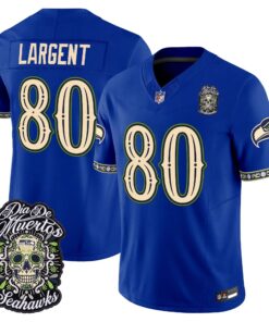 Seattle Seahawks Día de los Muertos Vapor Limited Jersey - All Stitched
