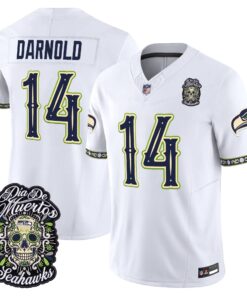 Seattle Seahawks Día de los Muertos Vapor Limited Jersey - All Stitched