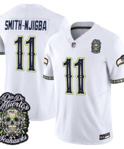 Seattle Seahawks Día de los Muertos Vapor Limited Jersey - All Stitched