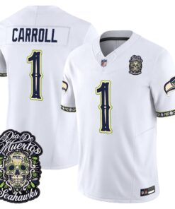 Seattle Seahawks Día de los Muertos Vapor Limited Jersey - All Stitched