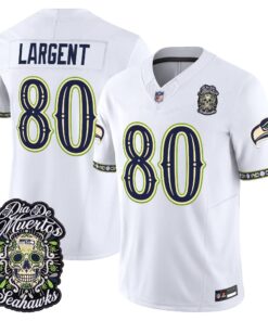 Seattle Seahawks Día de los Muertos Vapor Limited Jersey - All Stitched