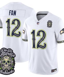 Seattle Seahawks Día de los Muertos Vapor Limited Jersey - All Stitched