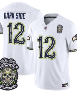 Seattle Seahawks Día de los Muertos Vapor Limited Jersey - All Stitched