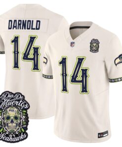 Seattle Seahawks Día de los Muertos Vapor Limited Jersey - All Stitched