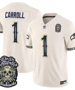 Seattle Seahawks Día de los Muertos Vapor Limited Jersey - All Stitched