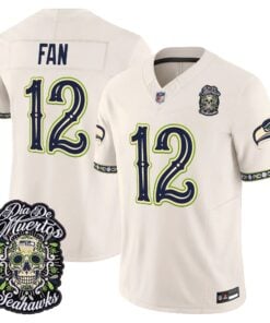 Seattle Seahawks Día de los Muertos Vapor Limited Jersey - All Stitched