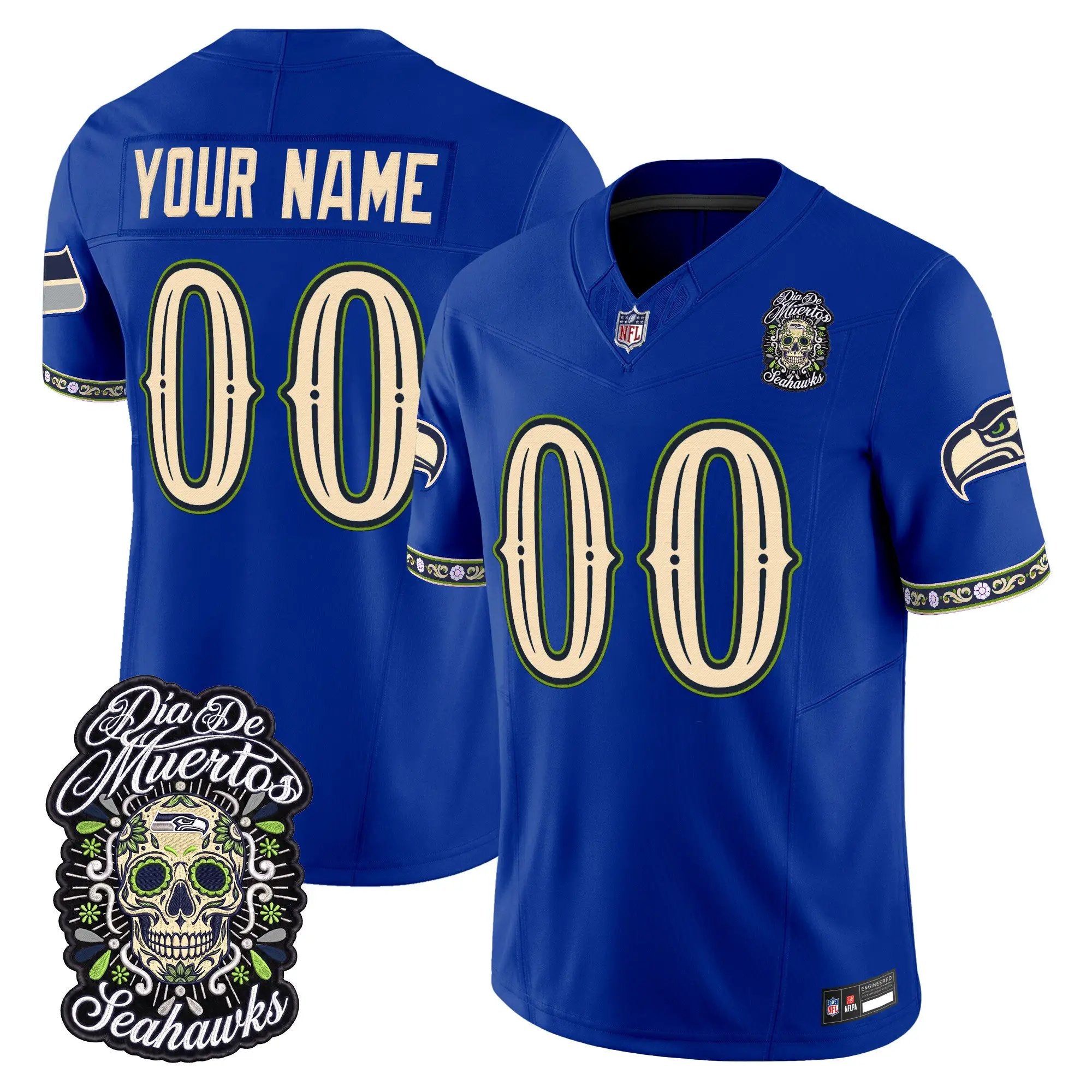 seattle-seahawks-dia-de-los-muertos-vapor-limited-custom-jersey-all-stitched-02 - Top Design Fan Seattle Seahawks Día de los Muertos Vapor Limited Custom Jersey - All Stitched