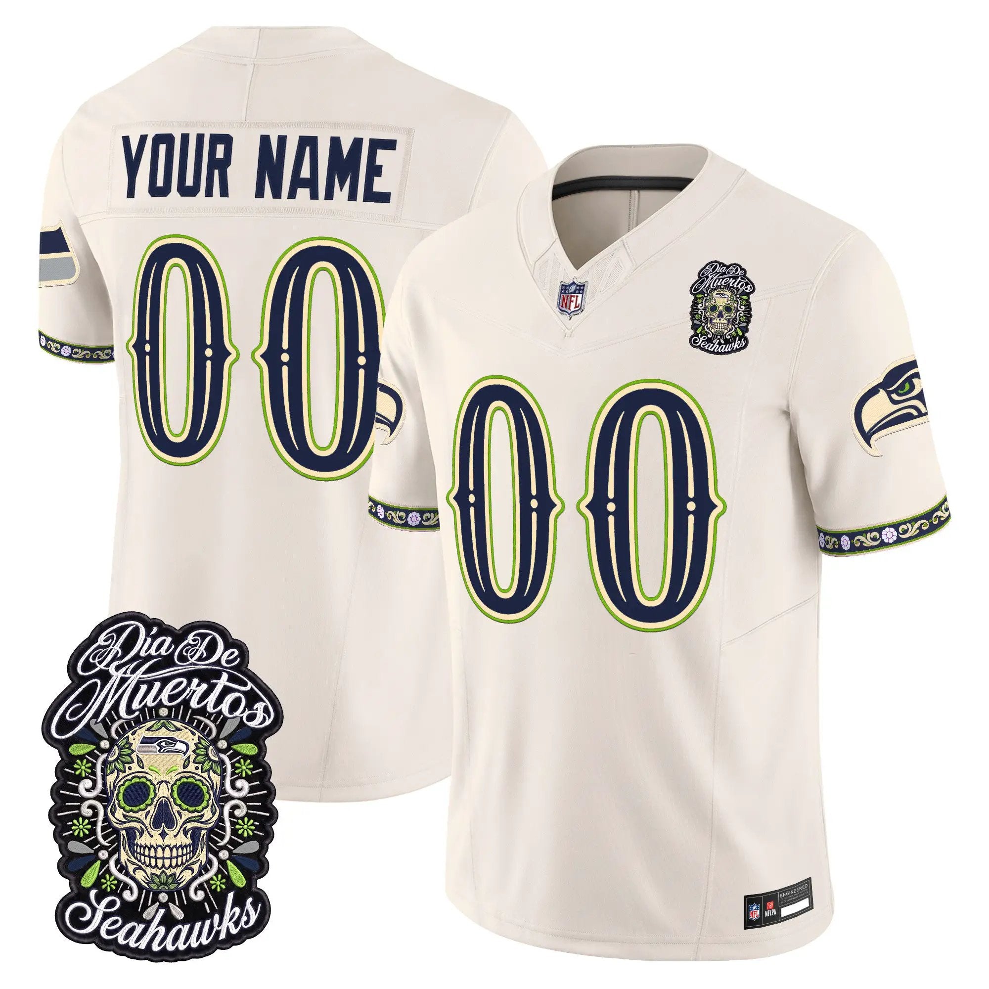 seattle-seahawks-dia-de-los-muertos-vapor-limited-custom-jersey-all-stitched-04 - Top Design Fan Seattle Seahawks Día de los Muertos Vapor Limited Custom Jersey - All Stitched