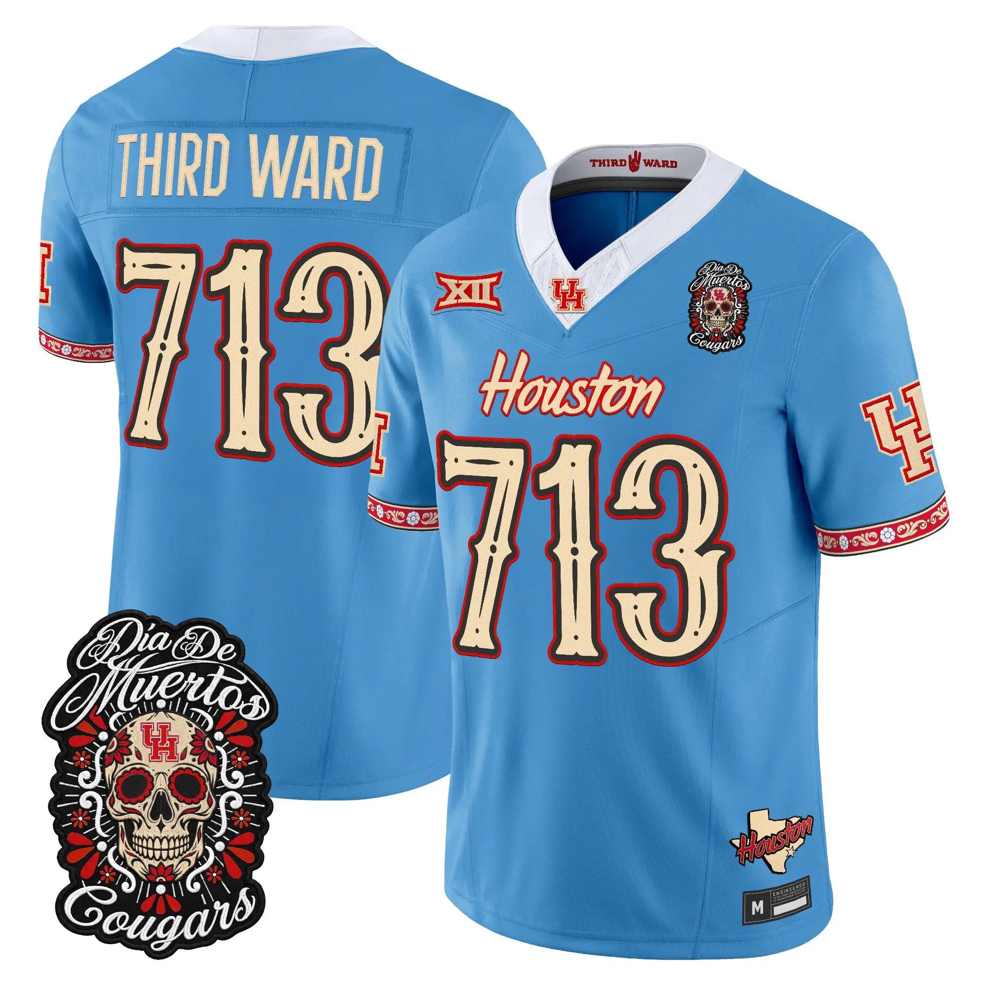 Third Ward Jersey #713 Houston Cougars Día de los Muertos Vapor Limited All Stitched - Top Design Fan Third Ward Jersey #713 Houston Cougars Día de los Muertos Vapor Limited All Stitched