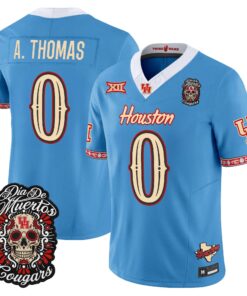 Amare Thomas Jersey #0 Houston Cougars Día de los Muertos Vapor Limited All Stitched
