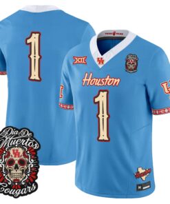 Team Jersey #1 Houston Cougars Día de los Muertos Vapor Limited All Stitched