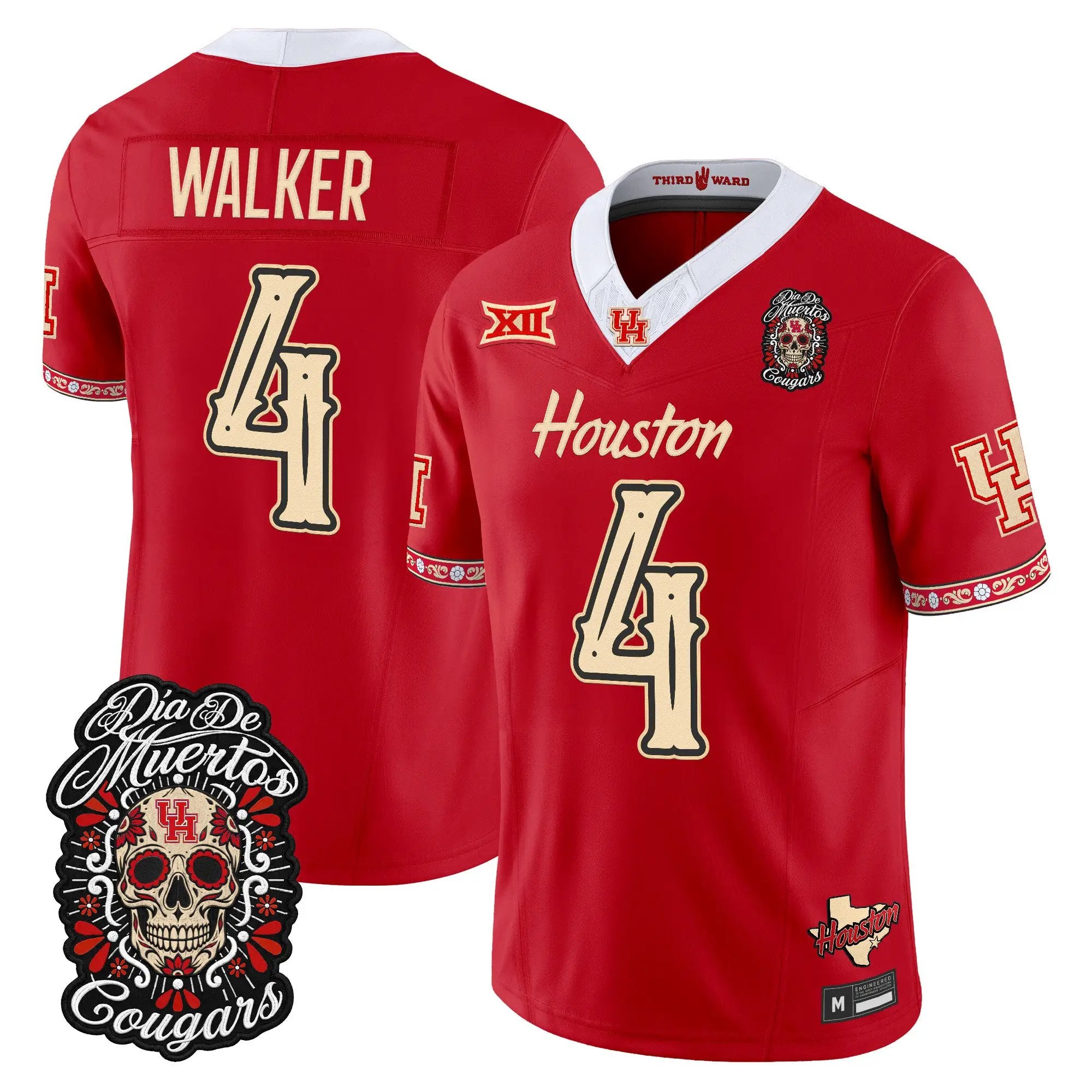 trent-walker-jersey-4-houston-cougars-dia-de-los-muertos-vapor-limited-all-stitched-02 - Top Design Fan Trent Walker Jersey #4 Houston Cougars Día de los Muertos Vapor Limited All Stitched